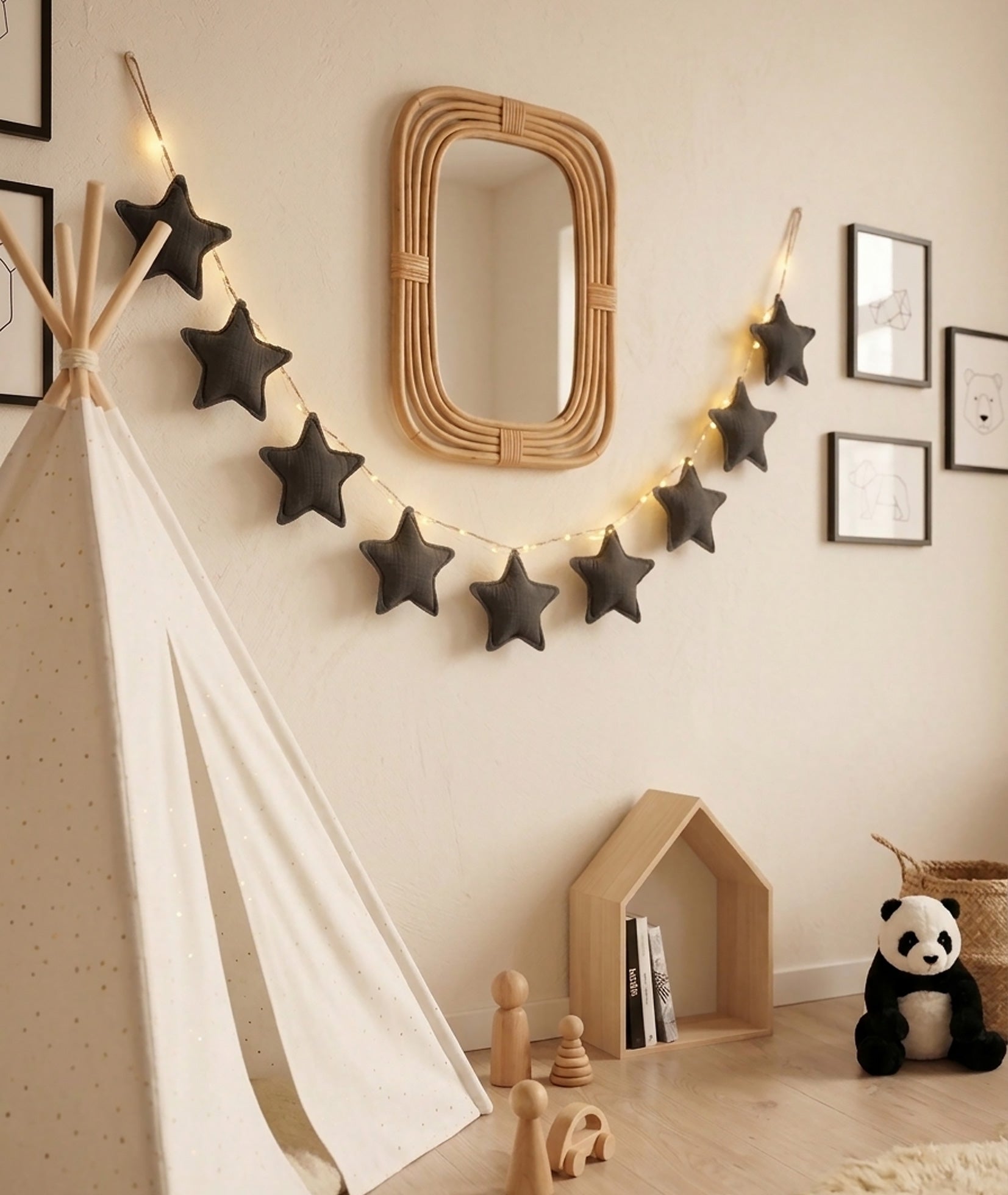 Black star garland