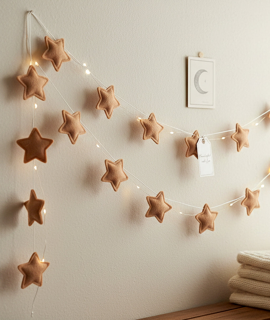 Beige Small Star Garland