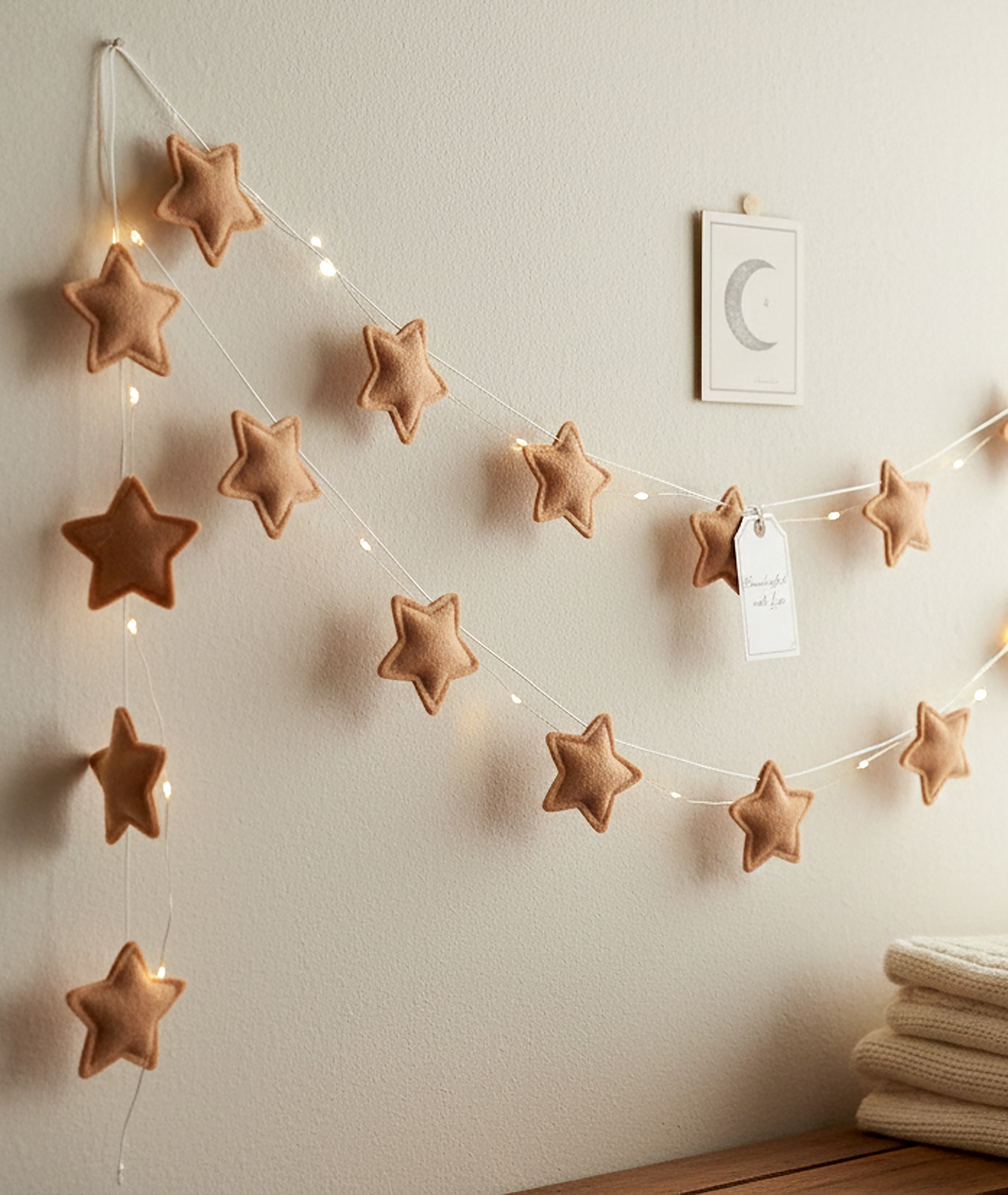 Beige Small Star Garland