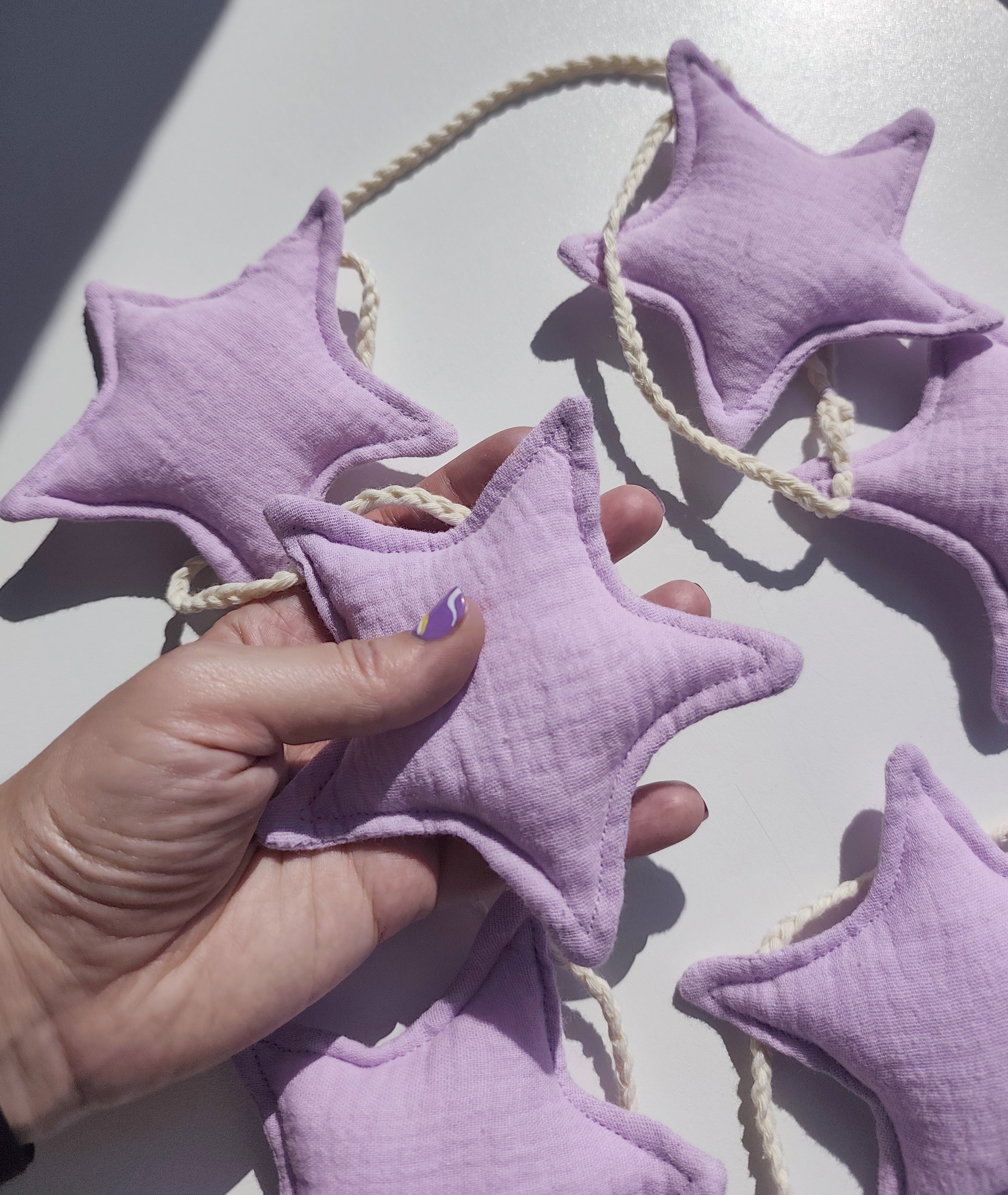 Lavender Purple Star Garland