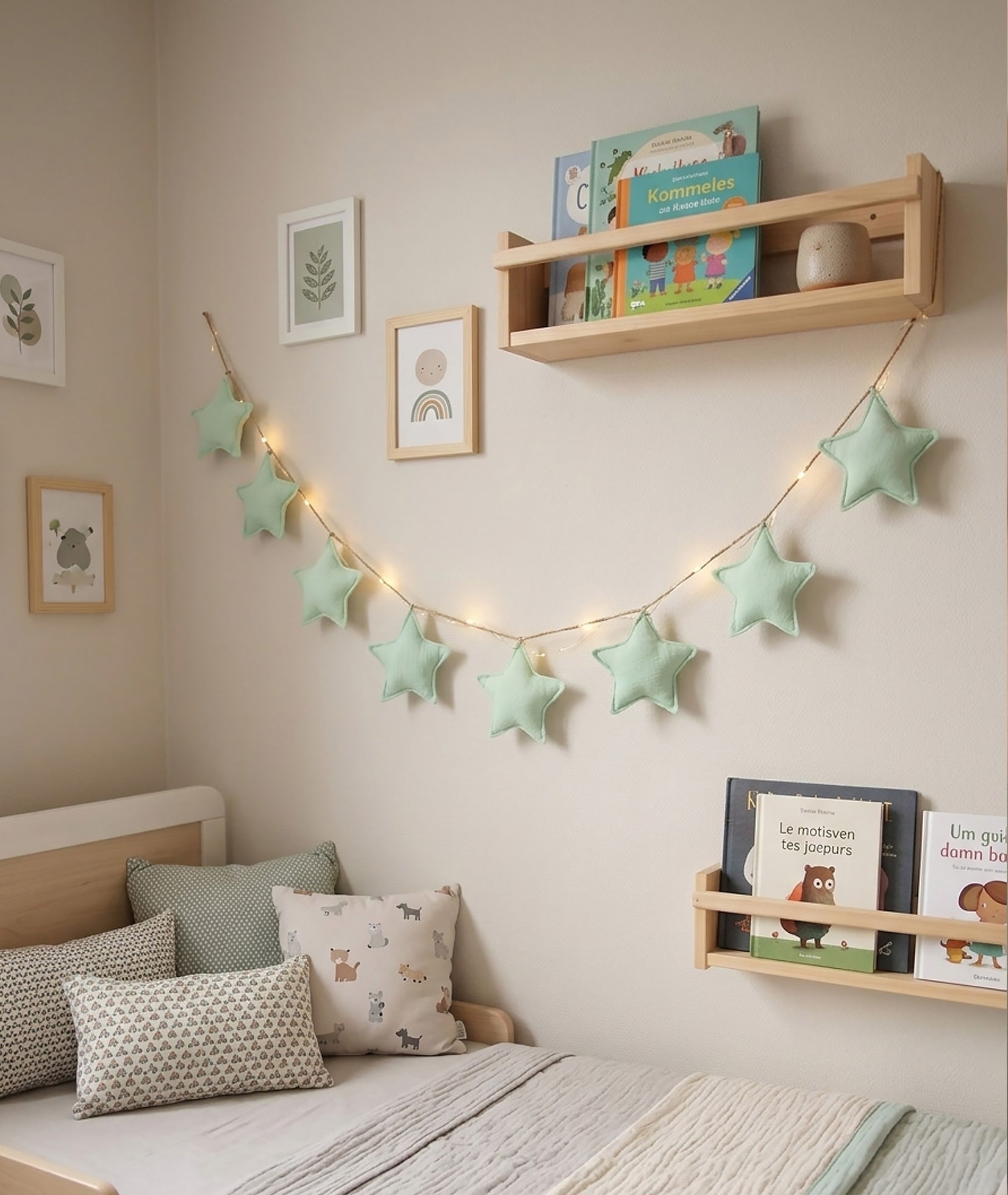 Mint green Stars Garland