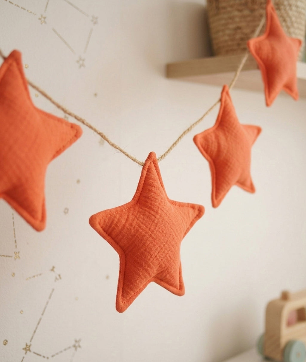 Orange star garland