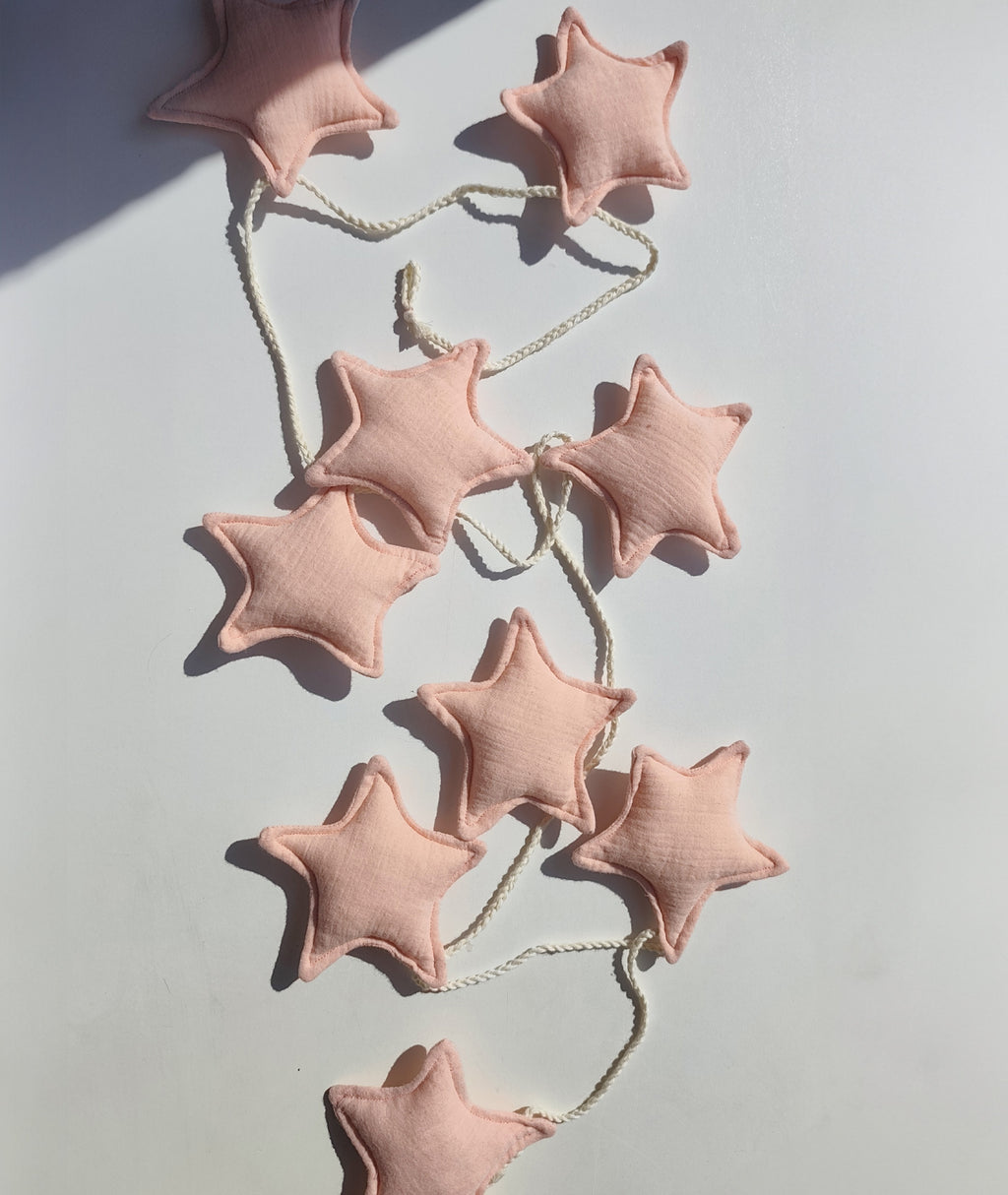 Salmon Pink Star Garland