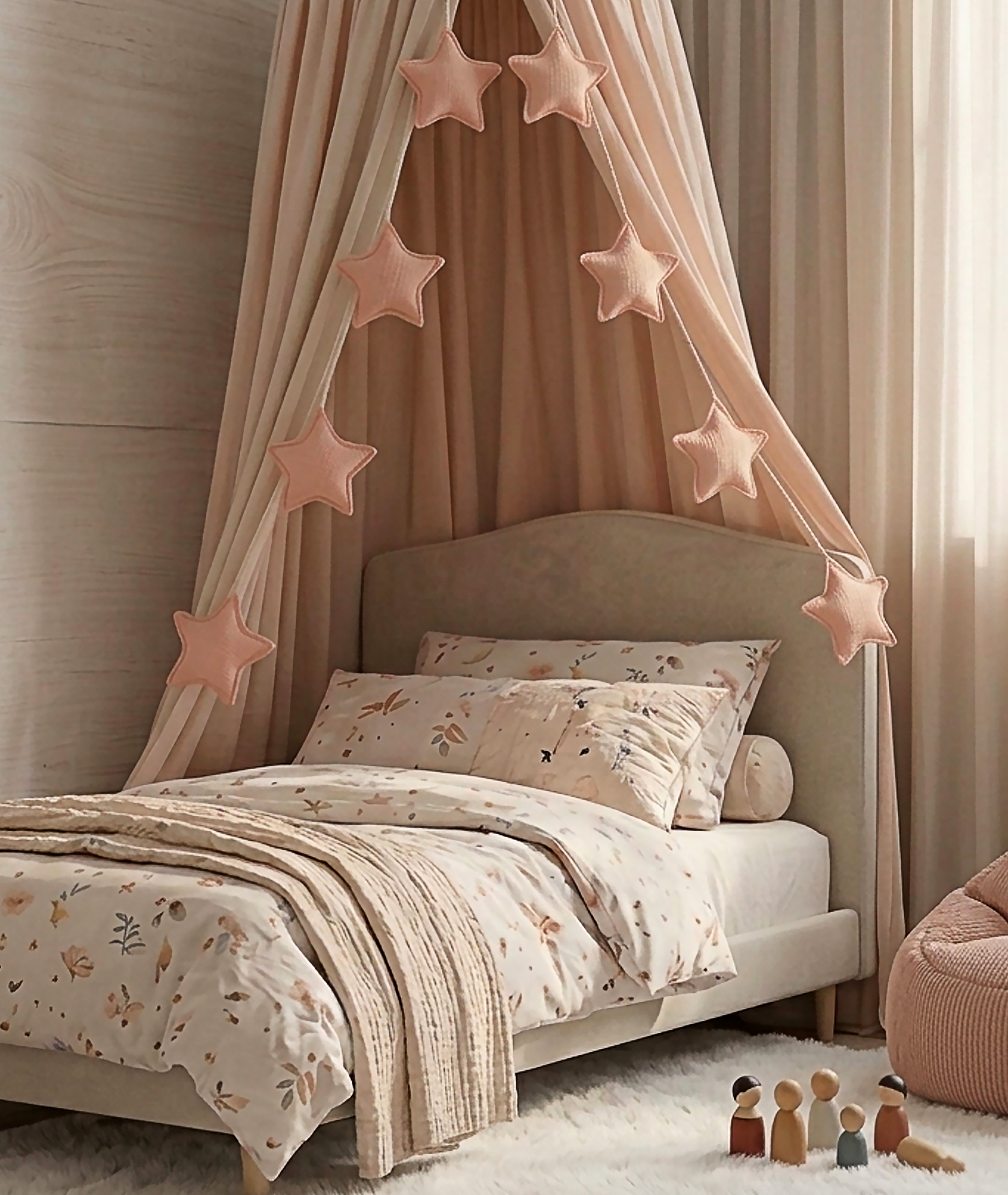 Salmon Pink Star Garland