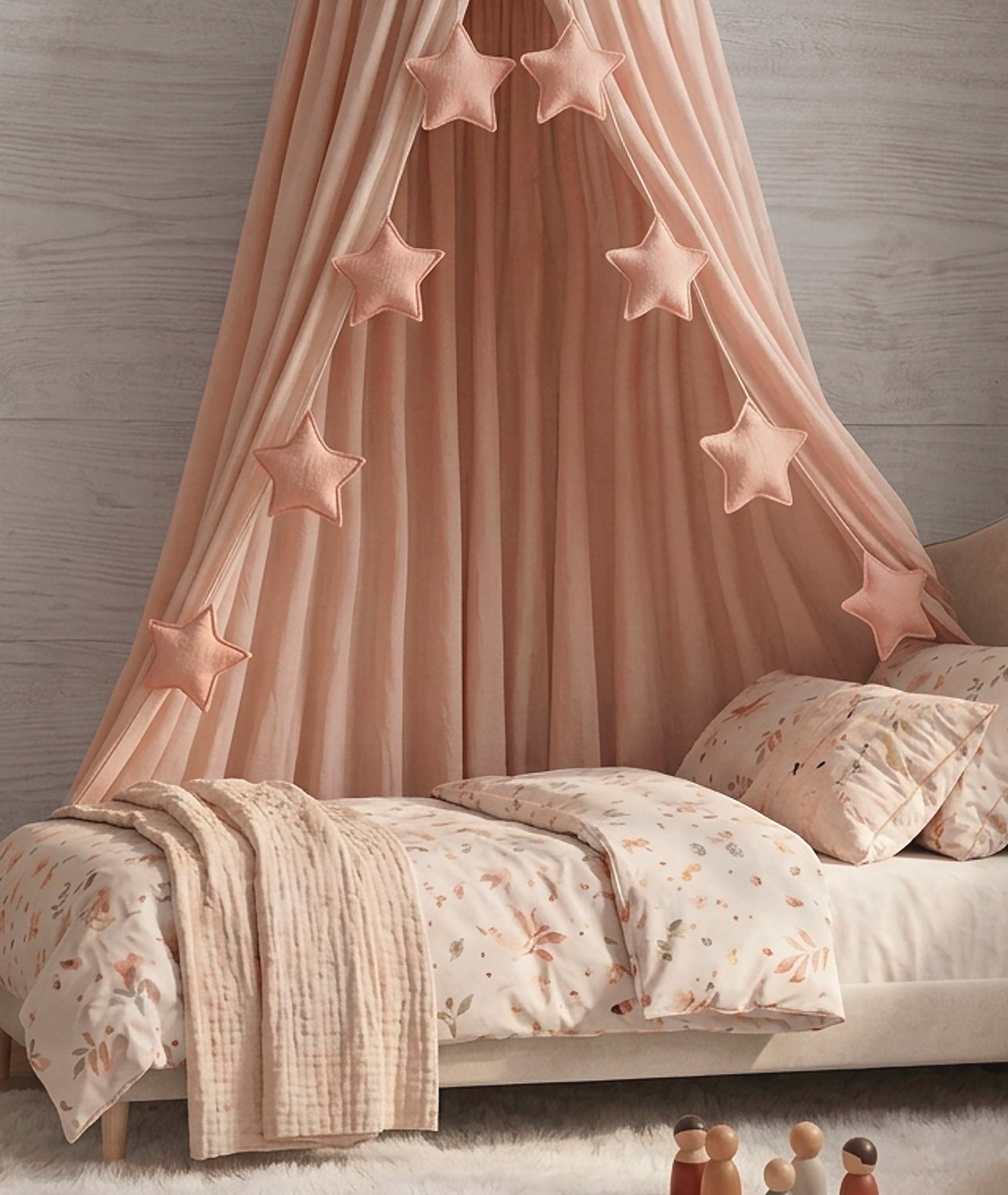 Salmon Pink Star Garland