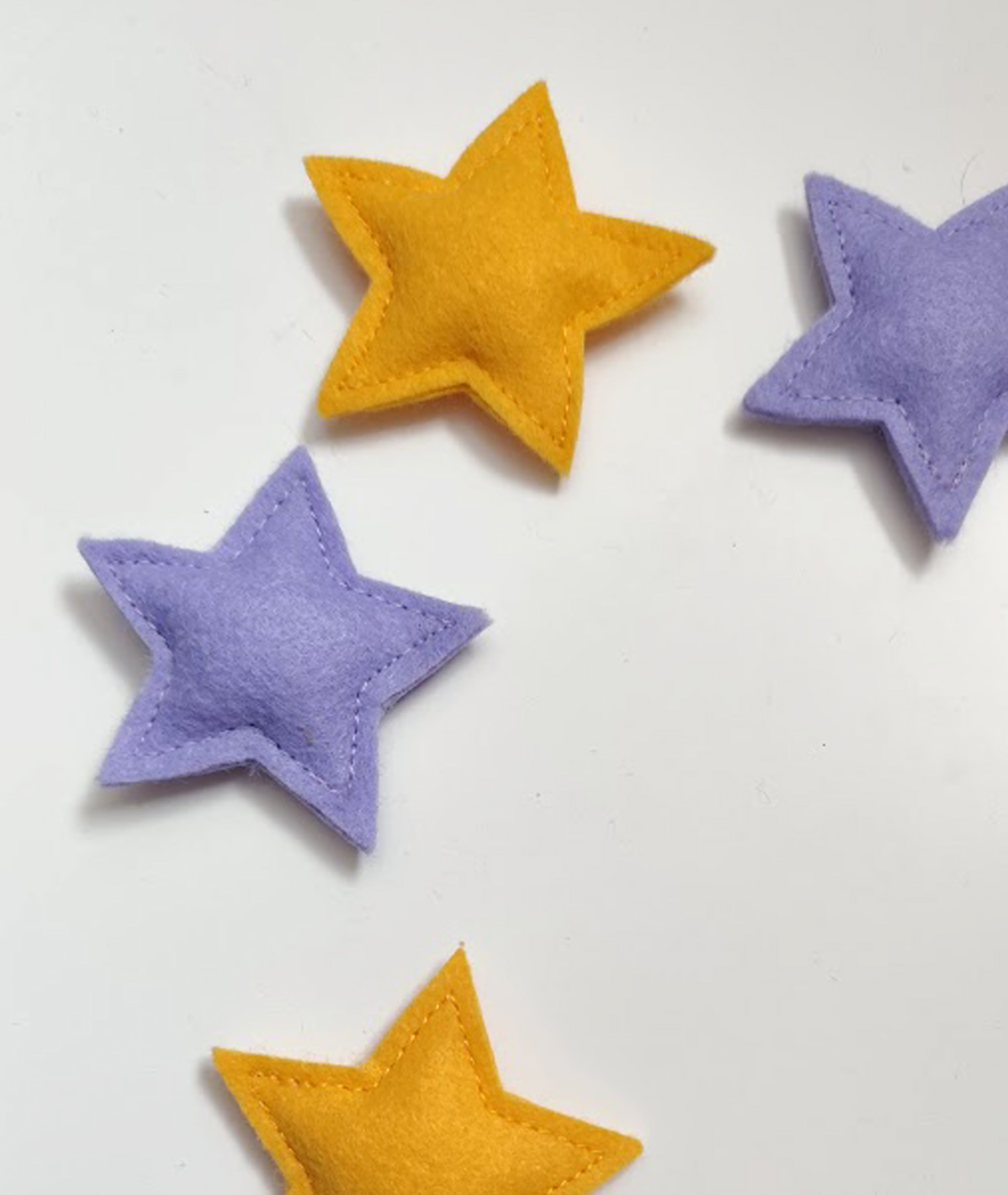 Purple Yellow Small Star Garland