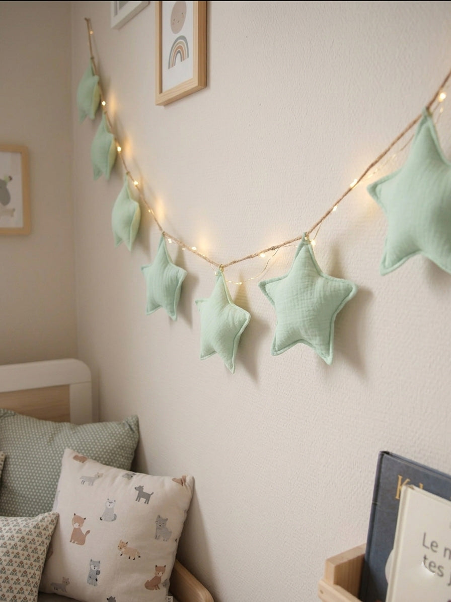 Mint green Stars Garland